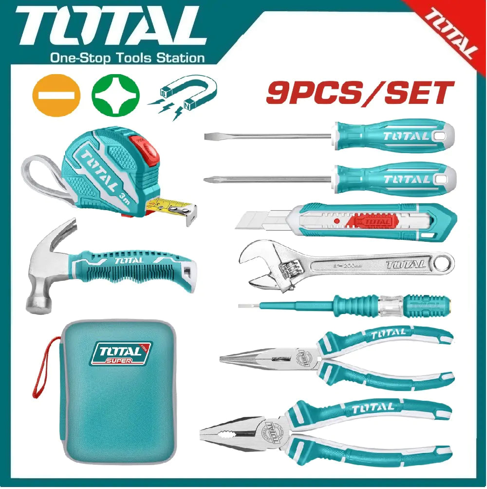 Total 9 Pcs Hand Tools Set | THKTHP90097 Total